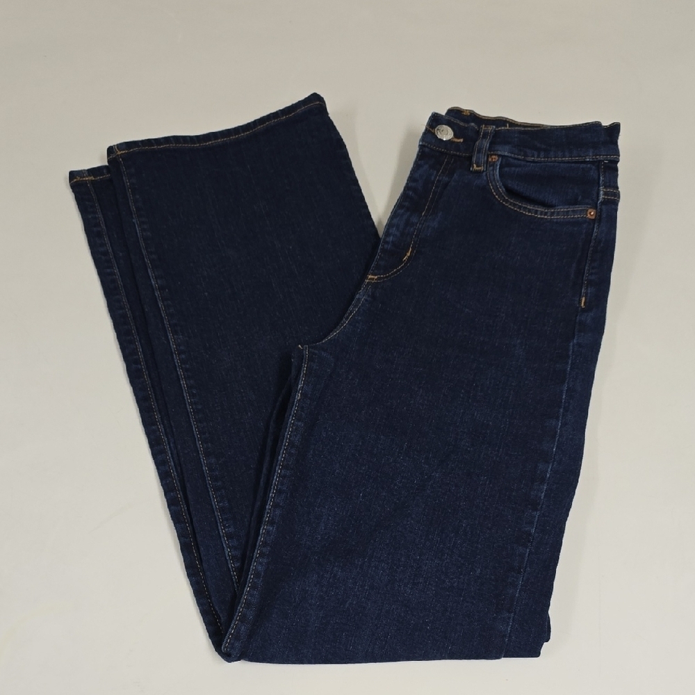 Zara Women's Dark Indigo Straight Leg Jeans